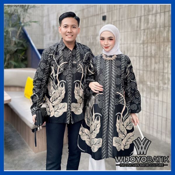 Batik Tunik Couple Modern Set Pakaian Couple Kemeja Batik Pria Premium Baju Batik Couple