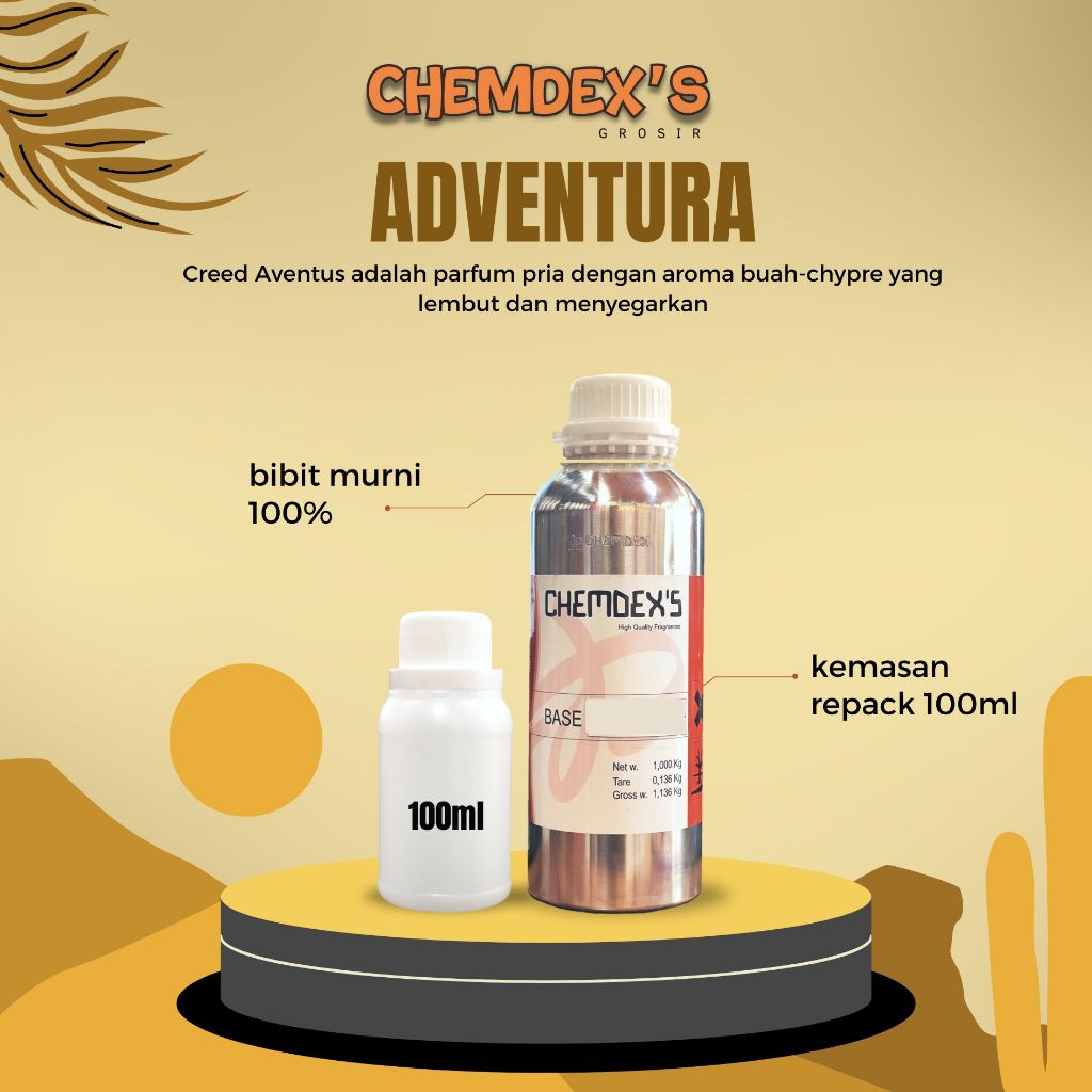 Bibit Parfum Murni CREED AVENTUS (AVENTURA) // CHEMDEXS // 100ML-500ML || parfum creed aventus