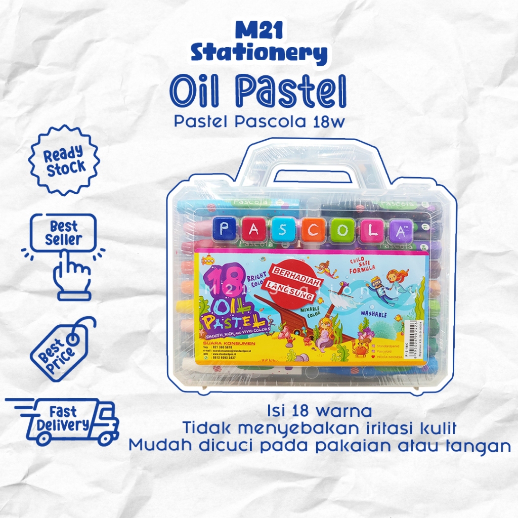 

OIL PASTEL PASCOLA 18C / 18 WARNA PEWARNA ALAT MENGGAMBAR MEWARNAI ANAK KRAYON CRAYON PASTEL NON TOXIC MURAH ALAT TULIS SEKOLAH KANTOR KULIAH KAMPUS ATK MURAH LENGKAP GROSIR KULAKAN STATIONERY / MITRA ABADI KATALOG JOGJA