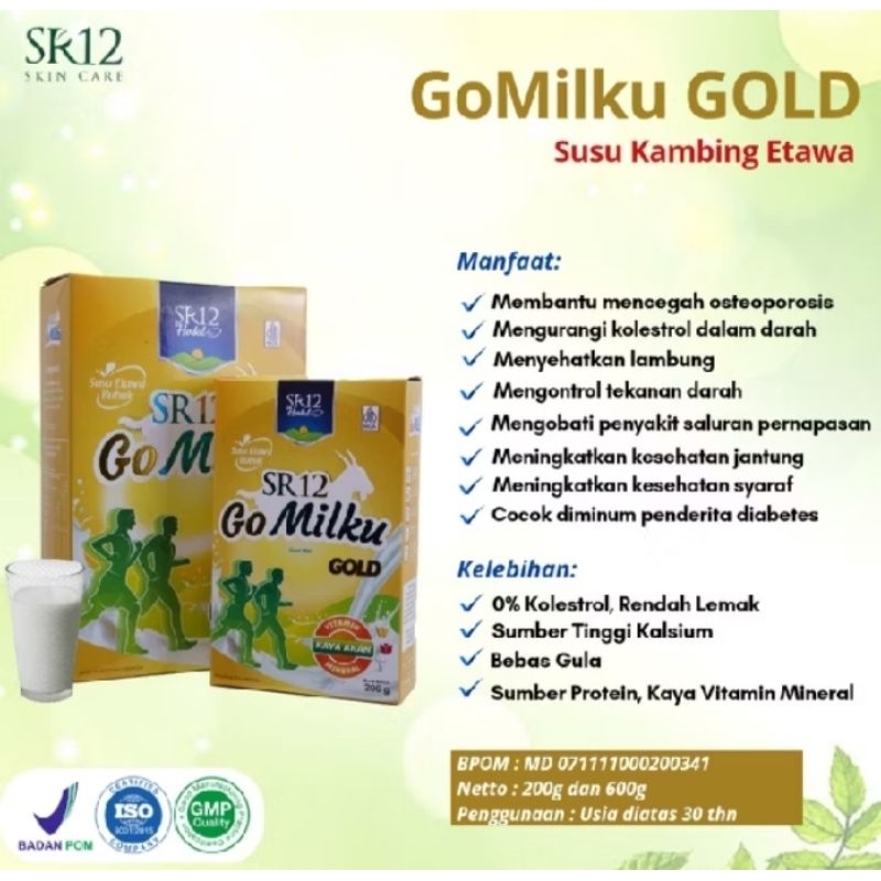 

SUSU GOMILKU SUSU ETAWA SR12 UNTUK TULANG SENDI RENDAH LEMAK