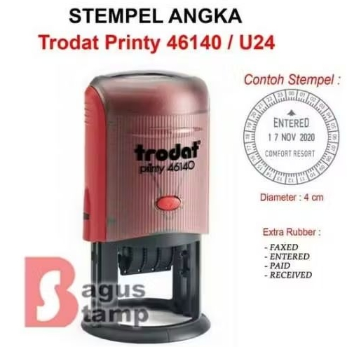 

Stempel Trodat Printy 46124 U24 Custom Text Tanggal Date Dater