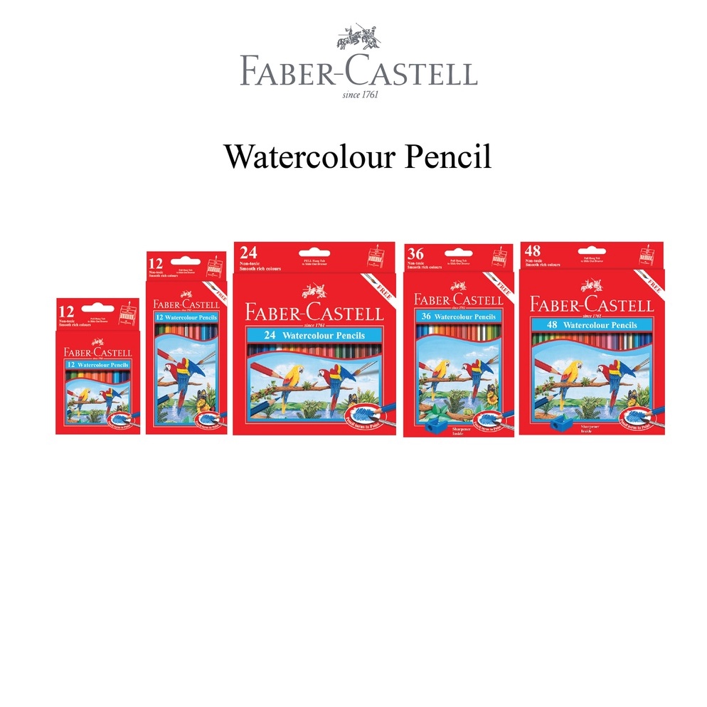 

FaberCastell Pensil Warna Cat Air Watercolour Pencils Free Kuas ART HO4