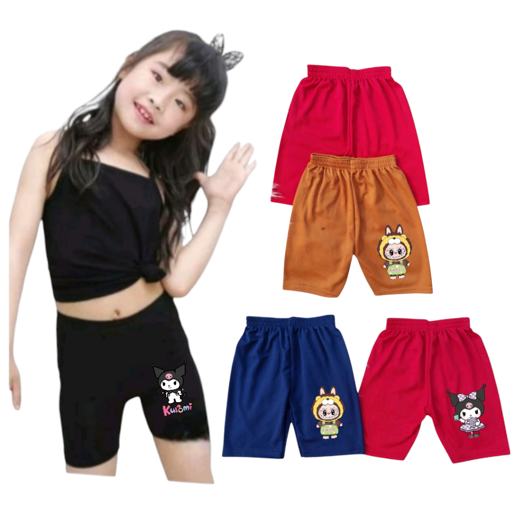 [6 pcs) sot short shot celana pendek anak perempuan 3-11th MOTIF KARAKTER LUCU  legging BOXER anak