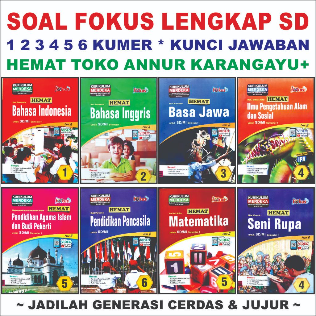 Hezuf Lks Fokus Sd 1 2 3 4 5 6 Hez FOKUS Hemat Kelas 1 2 3 4 5 6 Modul FOKUS HEMAT 2025 Kurikulum Me