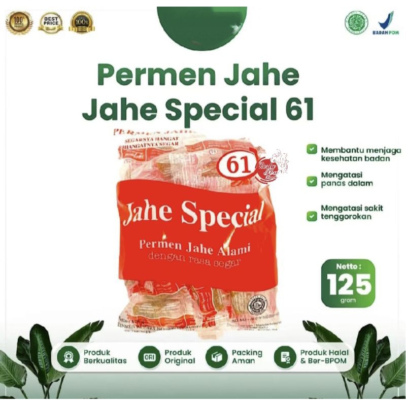 

Permen jahe special 61 khas cirebon 125 gr