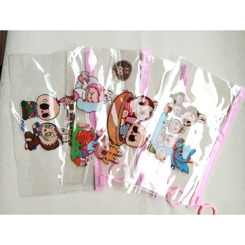 

Pouch motif labubu viral tempat pensil transparan/Zipper transparan bermotif labubu lucu dan viral harga/pcs