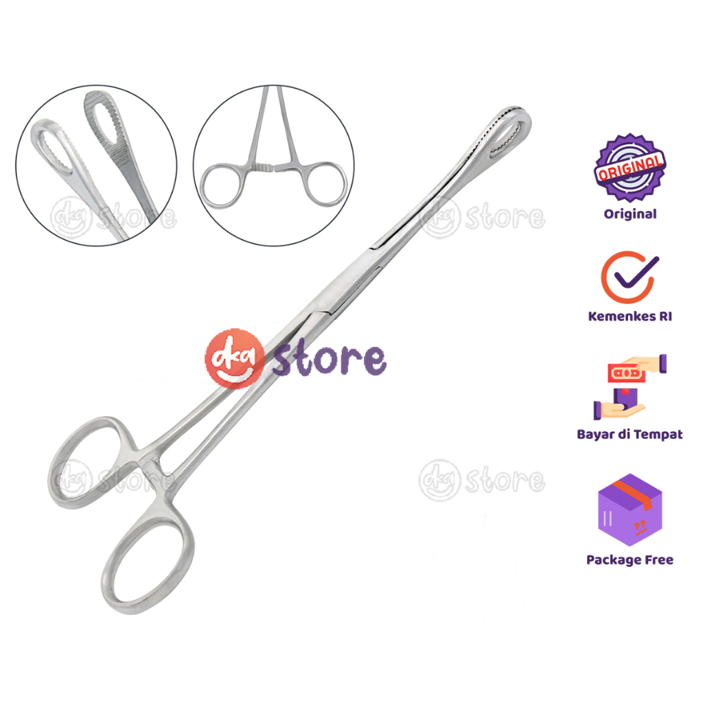 Vencer Clamp Sellaco Well Spencer / Venser Pencer Klem / Foerster Sponge Holding Forceps Lurus 25cm 
