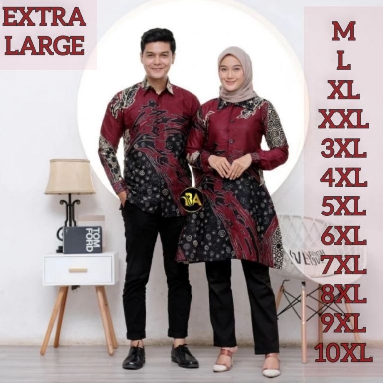 Atasan pria wanita MERAH PANJANG M1XL SUPER JUMBO  atasan warna merah EKSTRA LARGE motif seragaman b