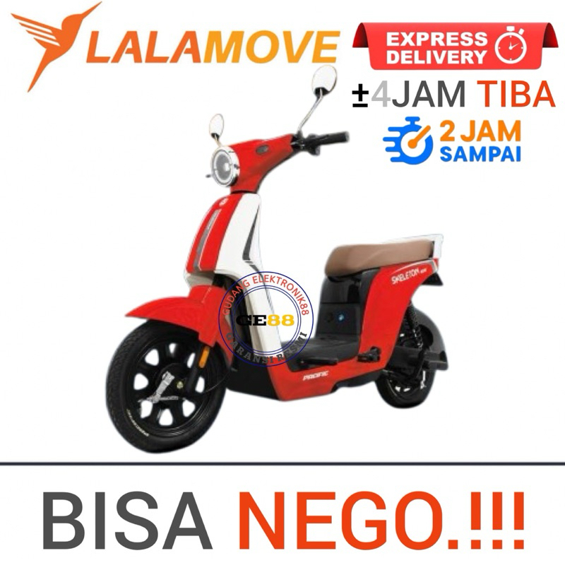 Sepeda Listrik Pasific Skeleton GX 500Wat #Dewasa#anak-anak By Pasific Murah Promo Gratis Ongkir Khu