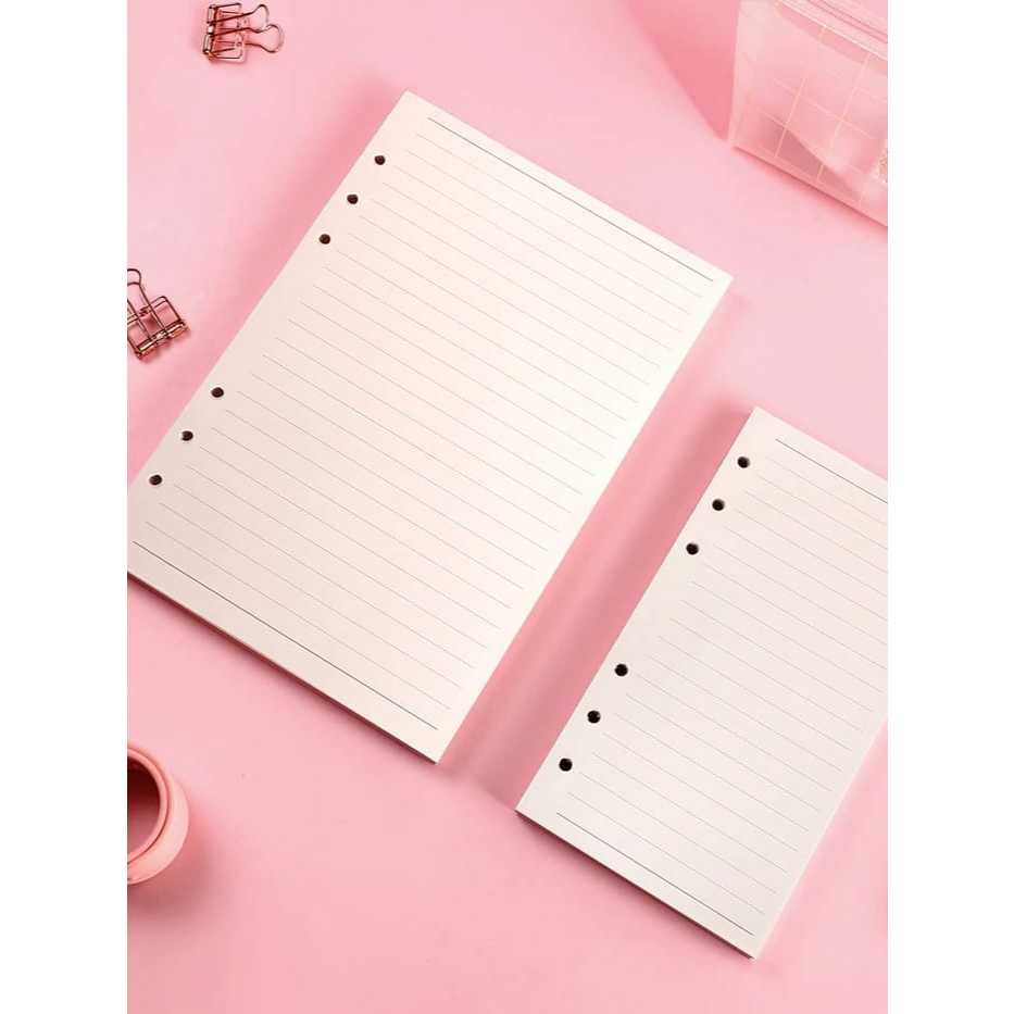 

( isi 50 lembar)LOOSE LEAF A5 RING 6 \ RING 20, KERTAS BINDER A5 LUBANG 6 DAN LUBANG 20