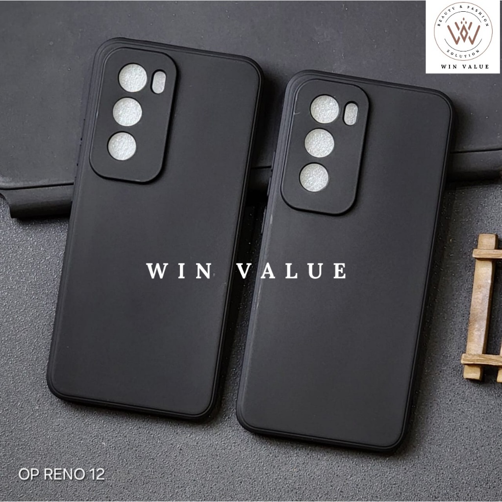 Oppo Reno 12 5G Oppo Reno 12 Pro Softcase Macaron Black Premium Case Oppo Reno 12 5G Oppo Reno 12 Pr