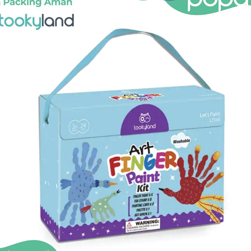 

HJ6 TookyLand Washable Art Finger Paint Cat Seni Tangan Anak Nontoxic Childrens Finger Paint 6 Color Kit Nontoxic and Washable Finger Paint Acrylic Paints Set