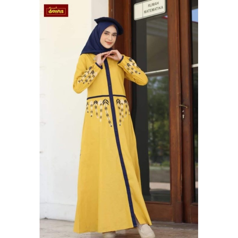 Gamis Dewasa Dannis A230411 / Gamis Kuning Dannis 230411 Dv