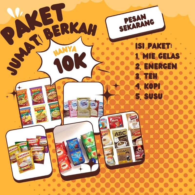 

PAKET JUMAT BERKAH || PAKET SEMBAKO || PAKET 10RIBUAN || PAKET RAMADHAN || PAKET MURAH