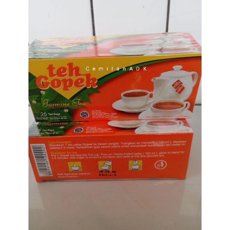 

teh gopek celup/teh khas Tegal 25kantong/Jasmine tea