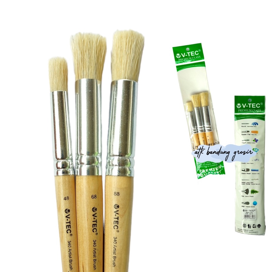 

KF7 VTec Artist Brush 343 Set 3 Vtec Artis Kuas Bulat Kuas Lukis 3 Ukuran Set3