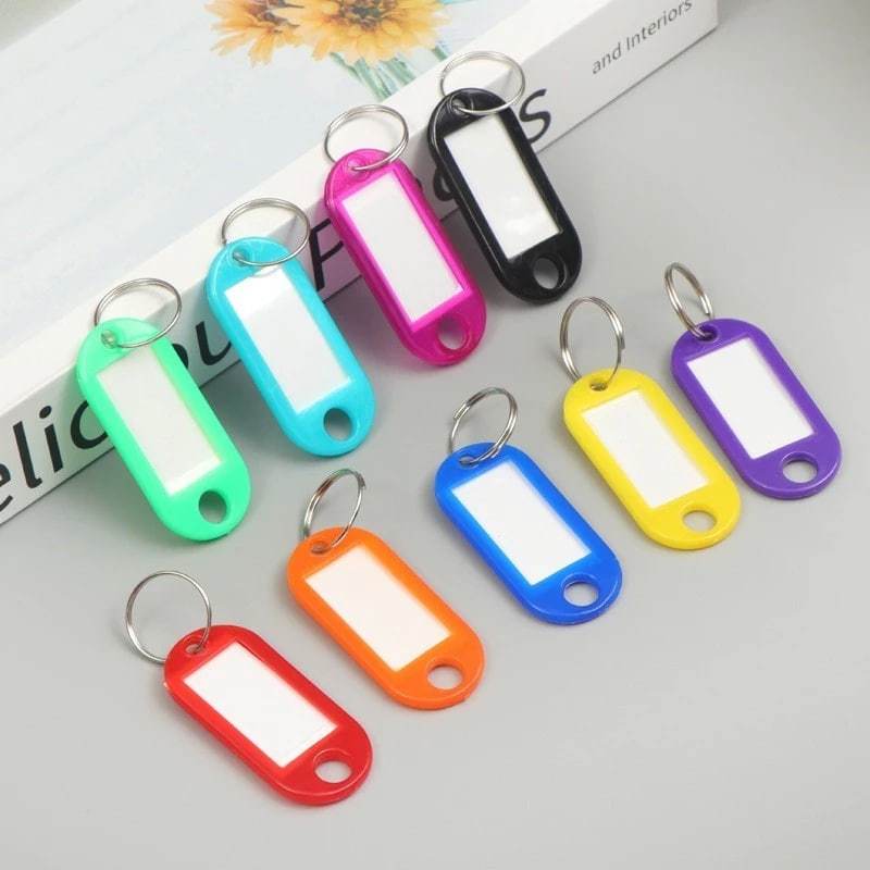 Ganci Name Tag Gantungan Kunci Warna-Warni Label Nama