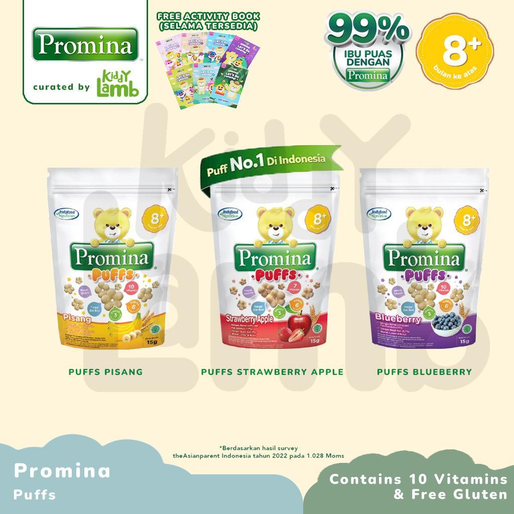 

Promina Puffs / MPASI Snack Cemilan Camilan Sehat Bergizi Makanan Baby Food Anti GTM / Blueberry Pisang Strawberry Apel - KIDDY LAMB