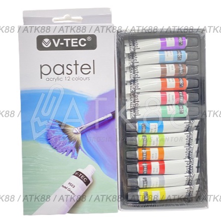 

Boom Cat Acrylic Pastel Colour VTEC Cat Akrilik 12 Warna 6ml VTec