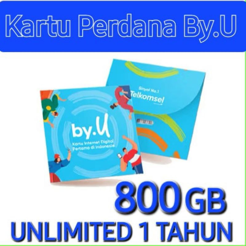 KARTU PERDANA BY. U  800GB UNLIMITED 1 TAHUN FULL TANPA DIBAGI