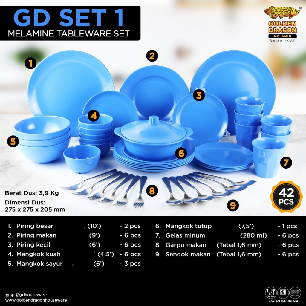 Golden Dragon Melamin Set-1