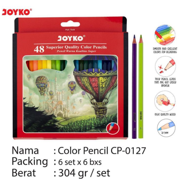 

KF7 PENSIL 48 WARNA JOYKO CP127 PENSIL WARNA JOYKO 48