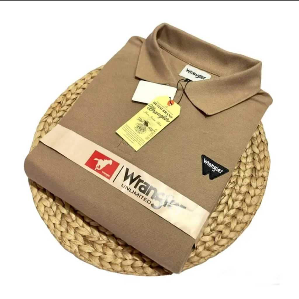 Kaos Polo Pria Bordir Berkerah Lengan Karet Wangki WR Premium Full Tag Label Atasan Pria