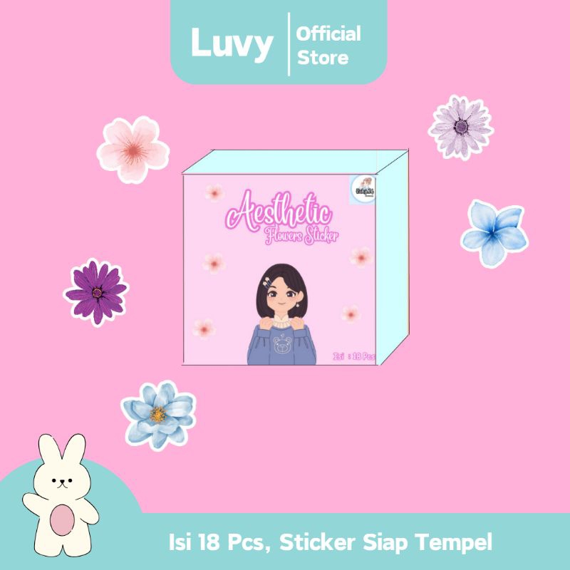 

sticker dekorasi jurnal tema aesthetic flowers / stiker dekorasi bunga estetik / stiker dekorasi aesthetic