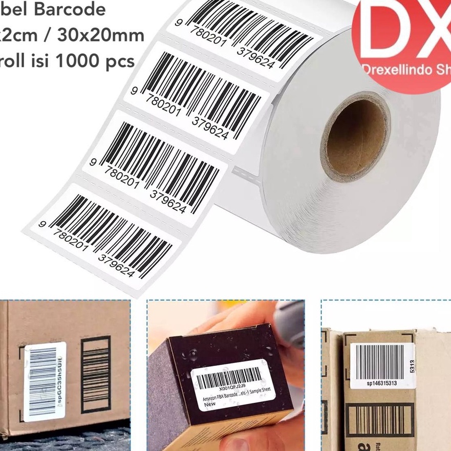 

KP8 Kes Thermal Label Stiker Barcode GAP Ukuran 3x2mm 3x2 3x2cm per 1 roll isi 1 lembar