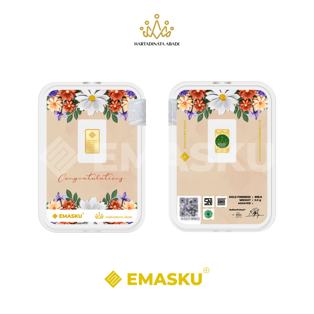 Hartadinata Abadi EMASKU Moment Congratulations Pink 0.5 gram