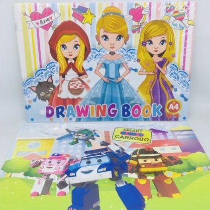 

KI3 Buku Menggambar Drawing Book isi 1 pack 1 pcs motif campur cewe dan cowo