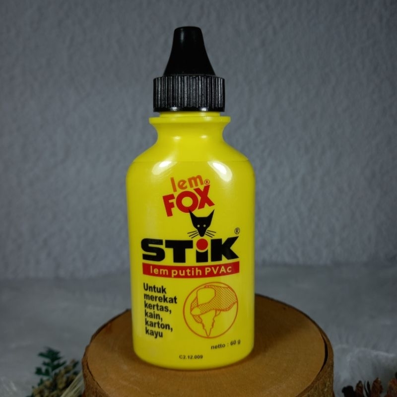 

Lem Fox Stik lem putih PVAc 60g perekat karton kain karton kayu 8994397000014