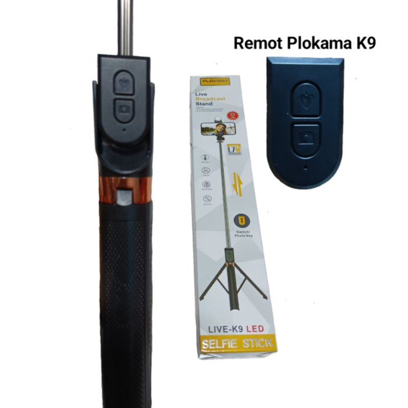 new PLOKAMA TONGSIS K9 LED TONGSIS TRIPOD K9 SELFIE STICK LED 4 IN 1 170CM