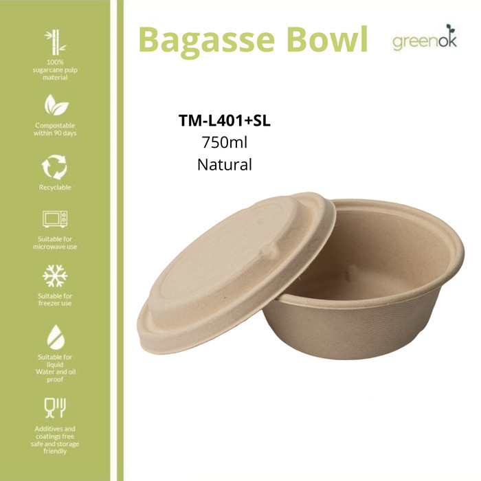 Bagasse Box Bowl 750mlBagasse FoodFood Box