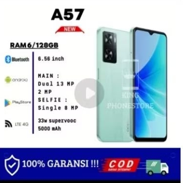 OPPO A57 RAM 6/128GB GARANSI 1 TAHUN