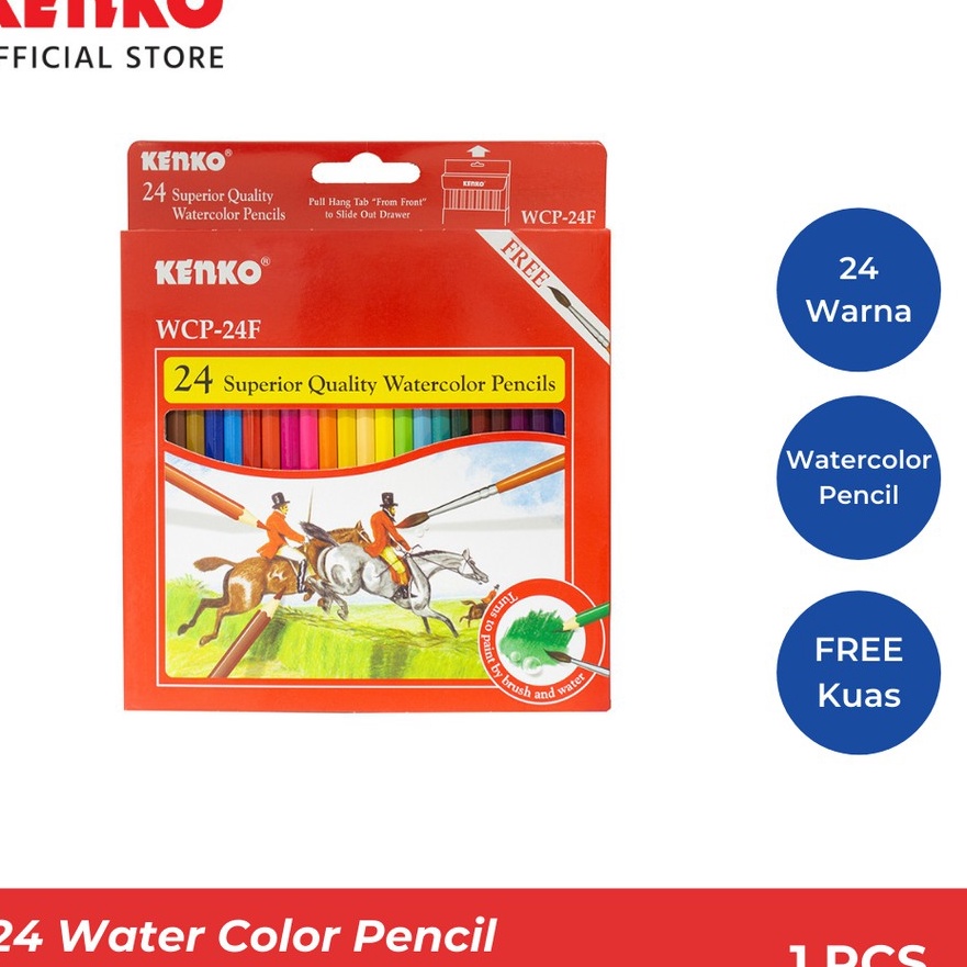 

Limit Kenko 24 Color Pencil Water WCP24F Paper Box ClassicFancy