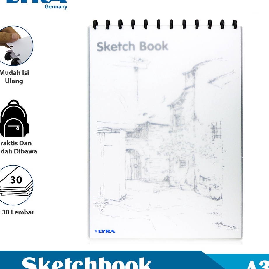 

KF7 Lyra Buku Sketsa Ukuran A3 3 Lembar Sketch Book Binder Buku Bergambar Lyr92129