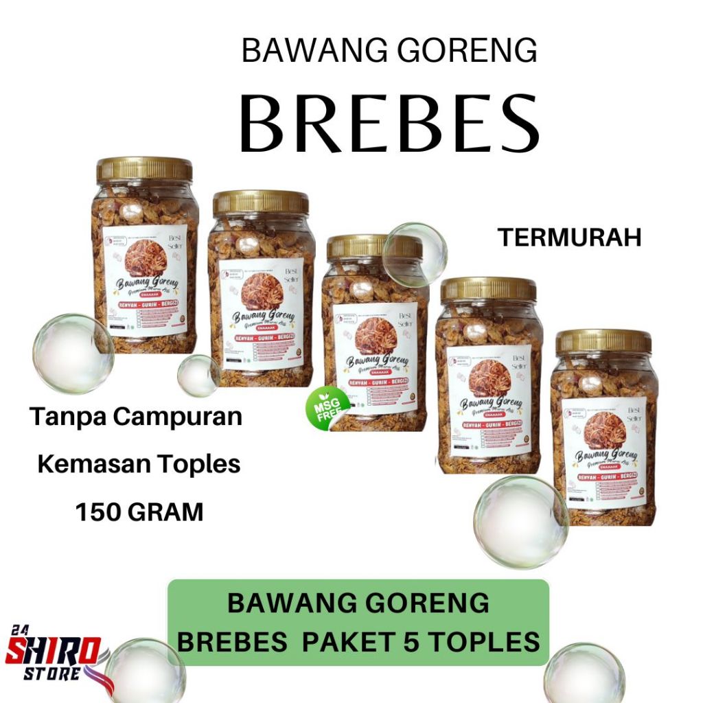 

Bawang Goreng Brebes premium 5 pcs Termurah