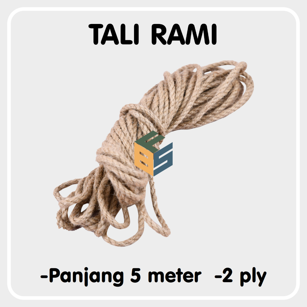 

Tali Rami 5 meter 2 Ply - Tali tag hampers