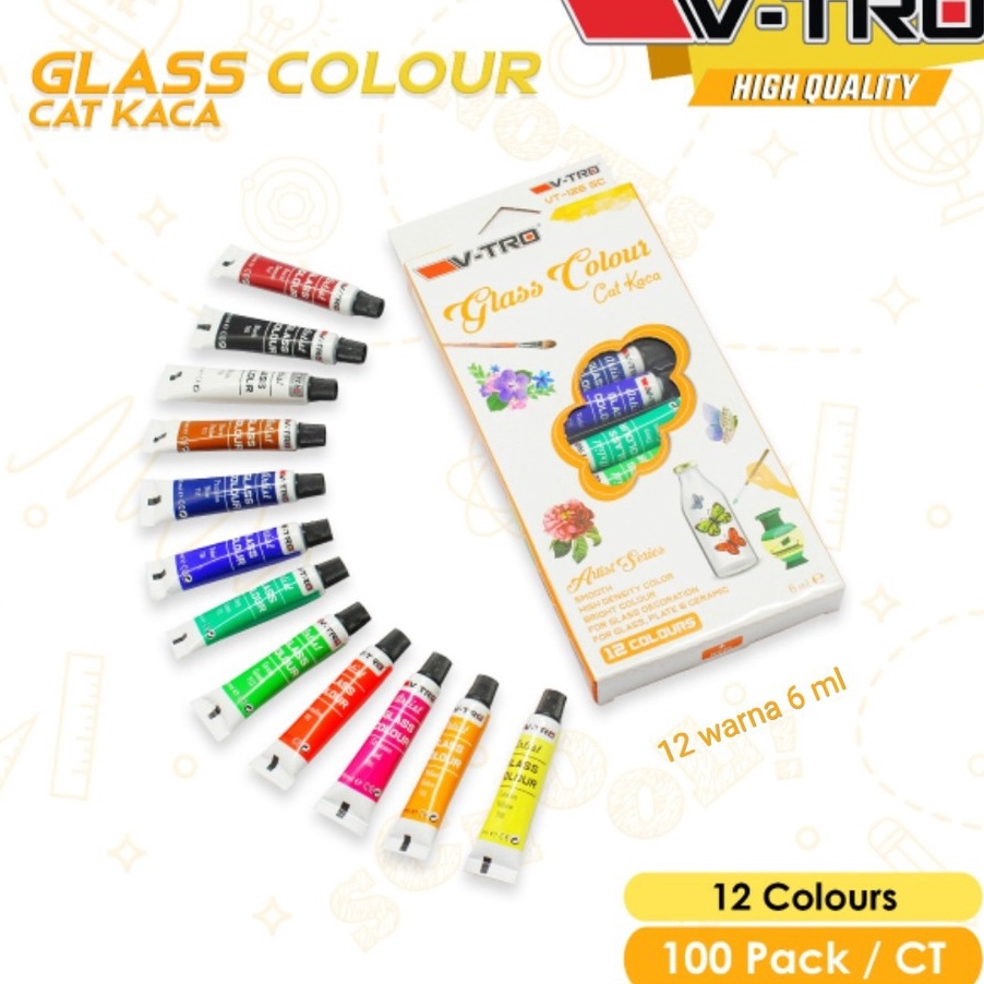 

KP8 glass color 12 warna 6 ml vtro pewarna kaca