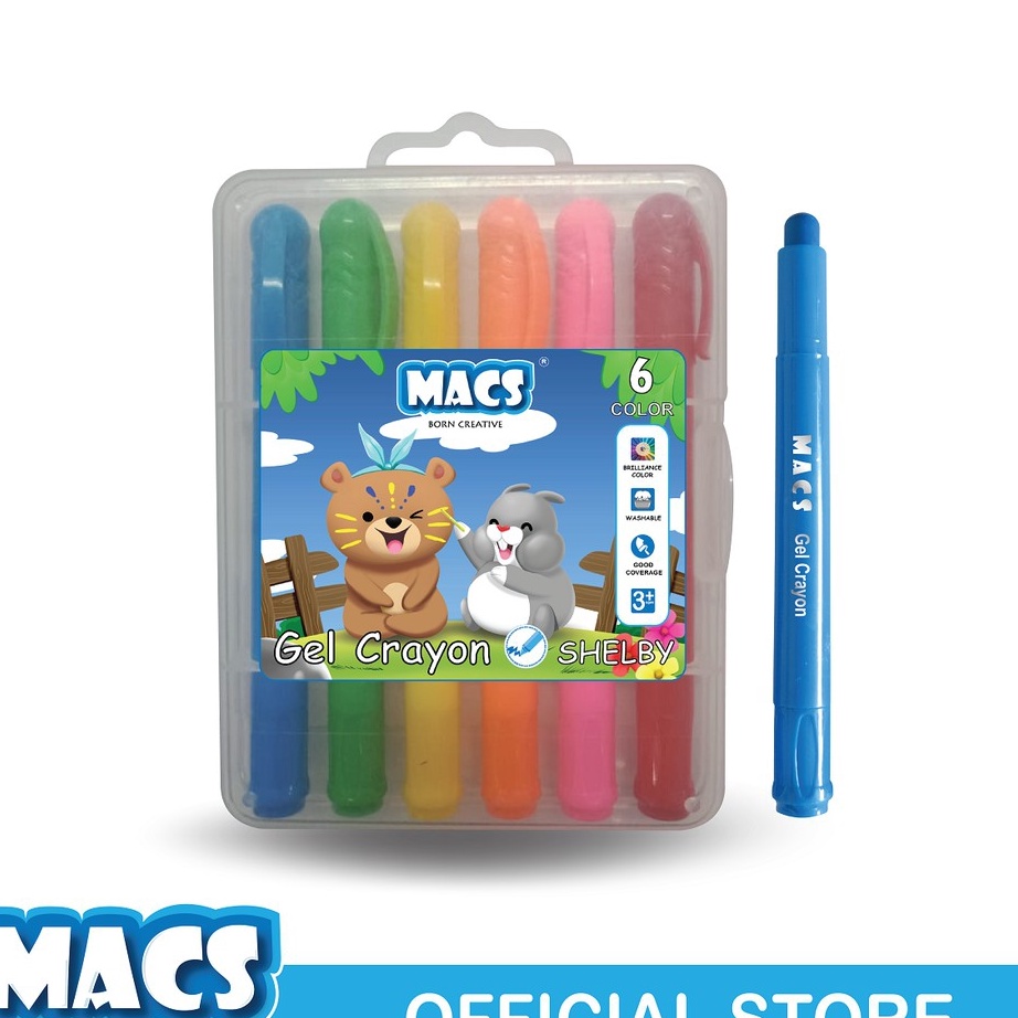 

Potongan Macs Gel Crayon 6 Warna Colors