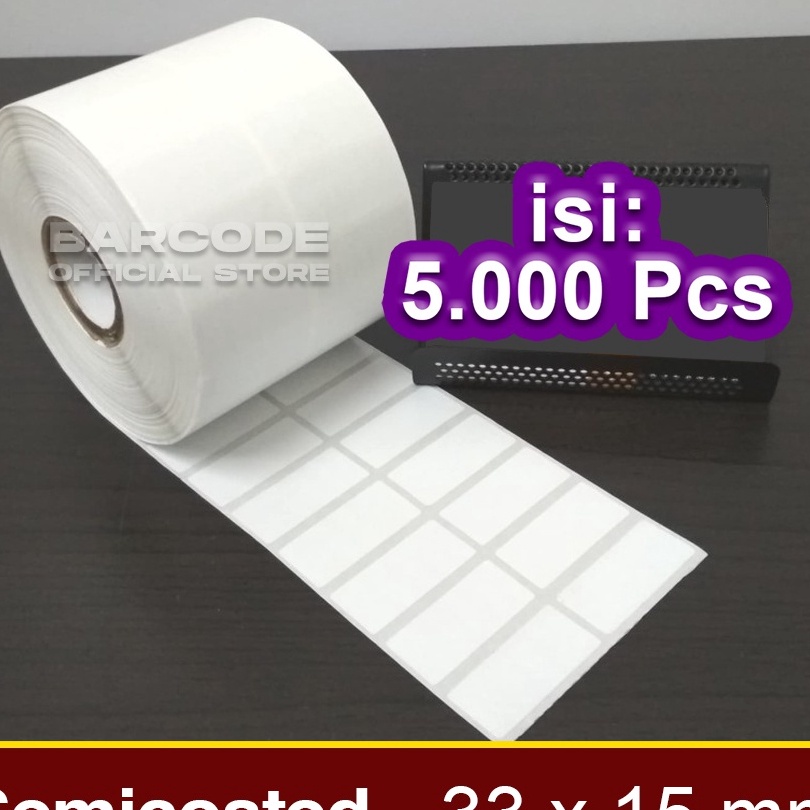 

Premium Label Barcode 33 x 15 mm 33x15 mm 33x15mm 2 Kes Sticker Label Semicoated Isi