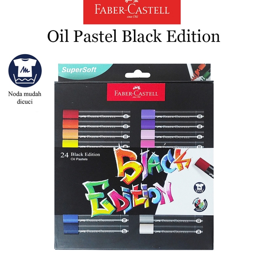 

HJ6 Black Edition Oil Pastel Set 24 Warna Crayon Krayon Faber Castell