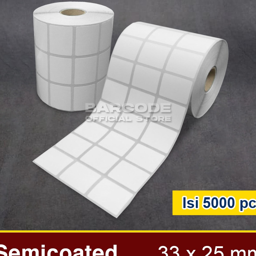 

KF7 Semicoated 33x25 mm 33x25mm 33 x 25 Kes Label Barcode Sticker 3