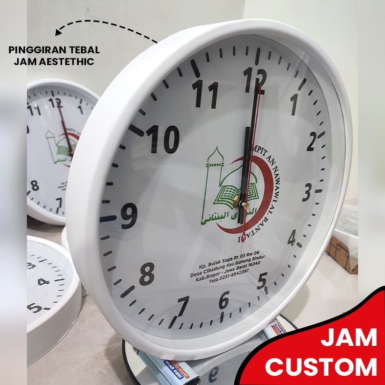 JAM DINDING CUSTOM BEBAS / SOUVENIR JAM DINDING / SOUVENIR PERUSAHAAN