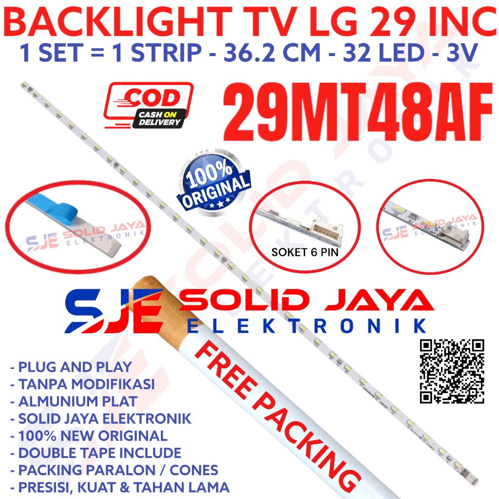 BACKLIGHT TV LED LG 29 INC 29MT48 29MT48AF 29MT AF LAMPU BL LED SMD LIDI STRIP BERAS 29INCH 29IN 29I