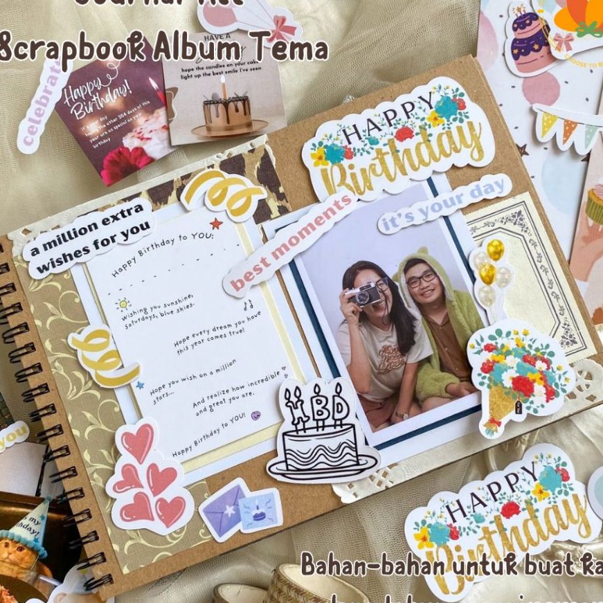 

KI3 Bloomingyouys Journal Kit birthday love jurnal anniversary Scrapbook album vintage scrapbook anniversary scrapbook birthday kado ulangtahun kartu ucapan hampers kado hadiah anniversary ulangtahun graduation