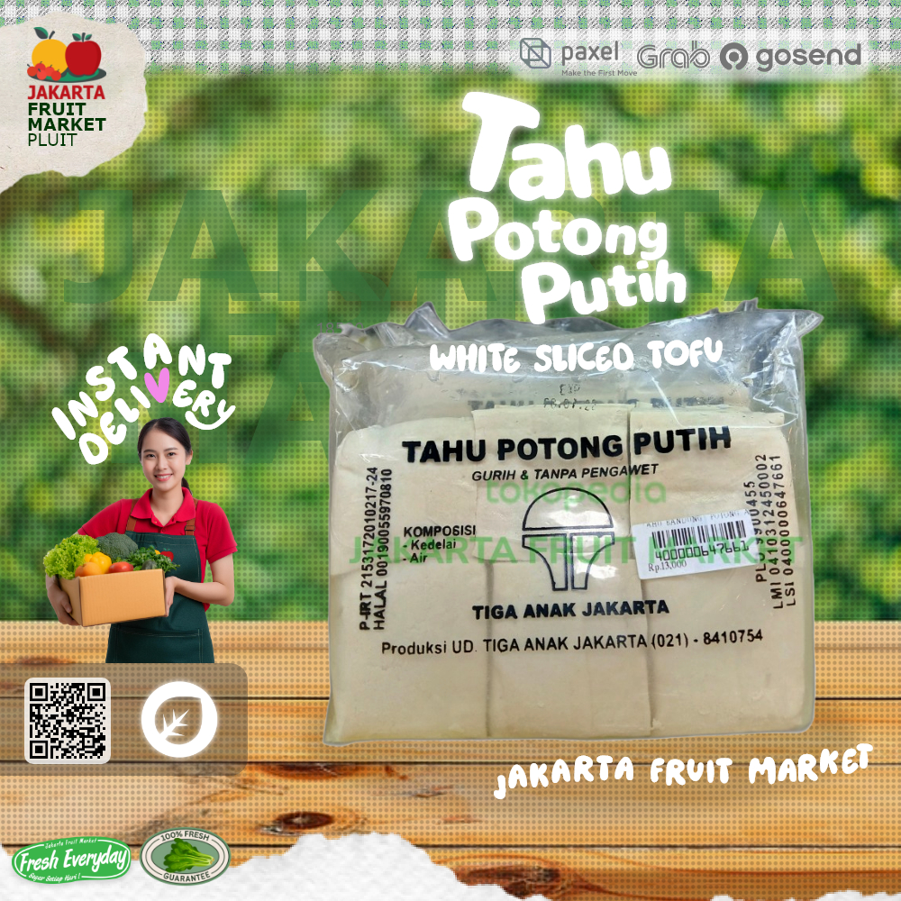 

TAHU POTONG PUTIH white sliced tofu tahu segar tanpa pengawet