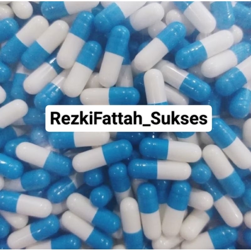 Kapsul Kosong 0 Biru Putih Isi 1000 Kapsul