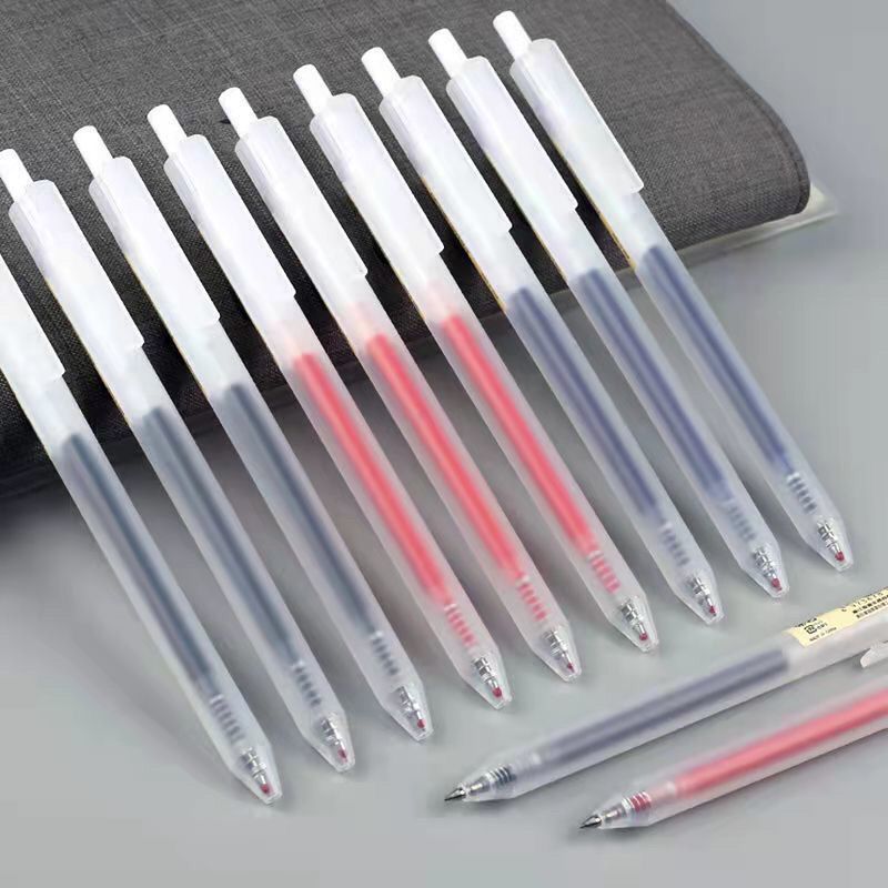 

PAE Pulpen Gel Retractable Sederhana 0.5mm Perlengkapan Alat Tulis Pulpen Tinta Hitam Merah Biru